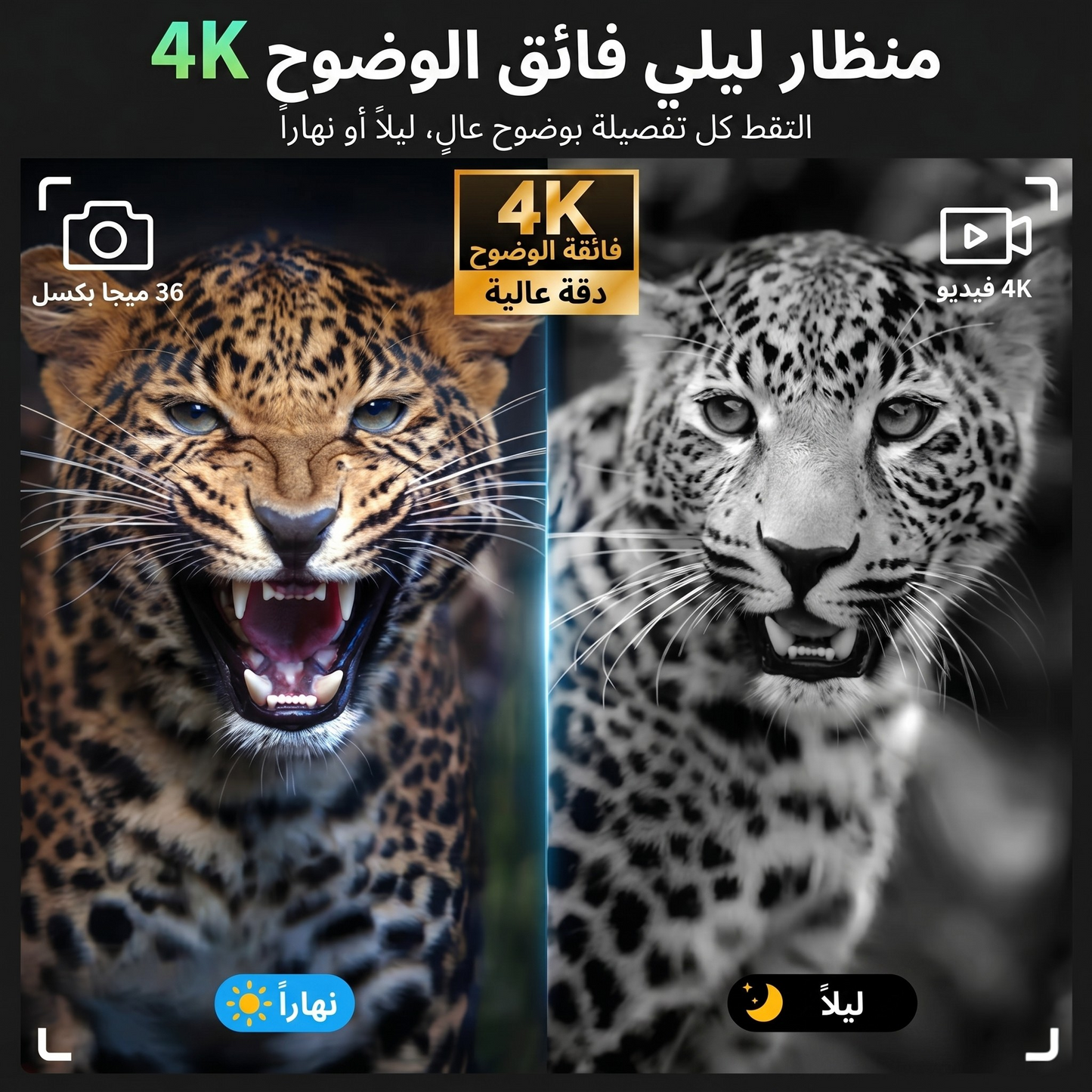 4K Ultra HD  منظار رؤية ليلية بشاشة