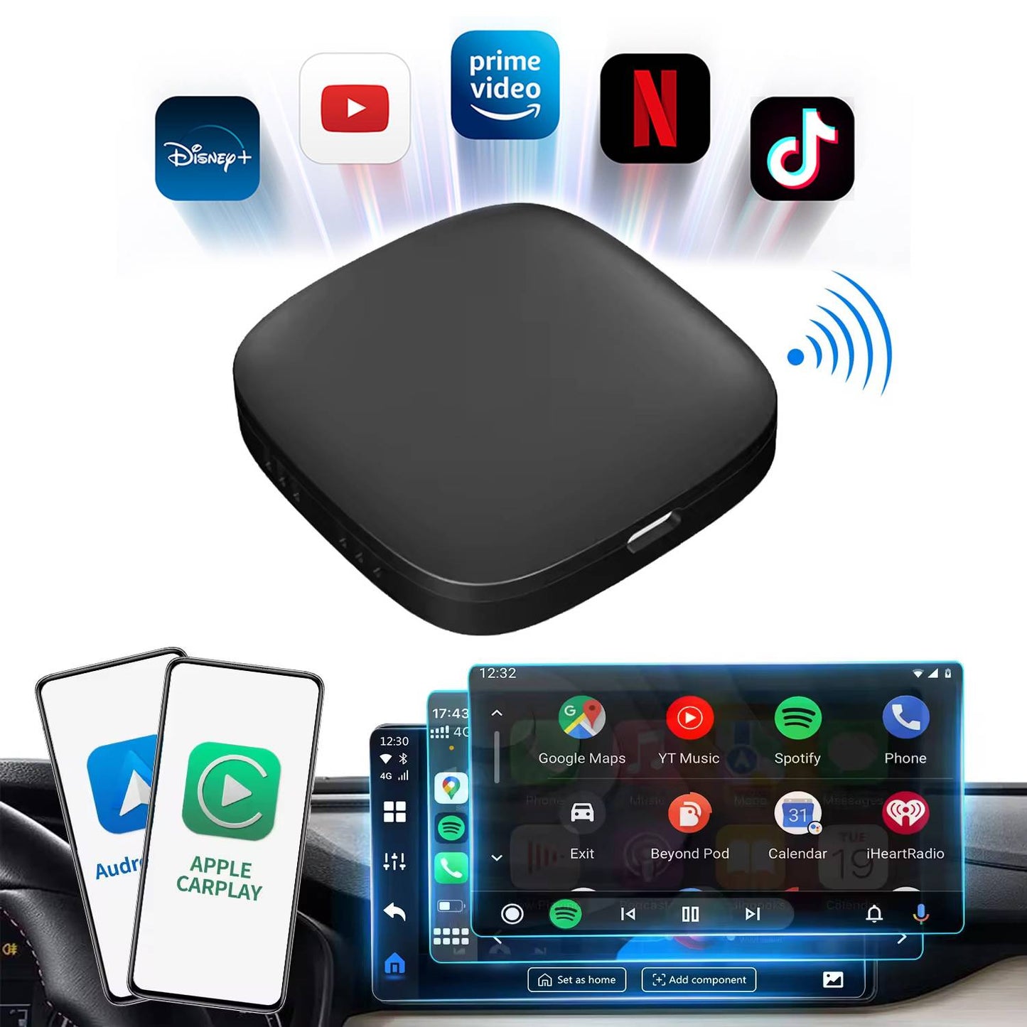 CarPlay Android Auto جهاز تحويل شاشة السيارة إلى> - mall.maroco